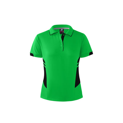 NEON GREEN/BLACK - Tasman Lady Polos