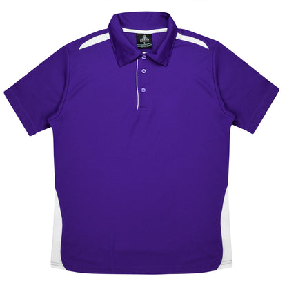 PURPLE/WHITE - Paterson Kids Polos