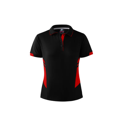 BLACK/RED - Tasman Lady Polos