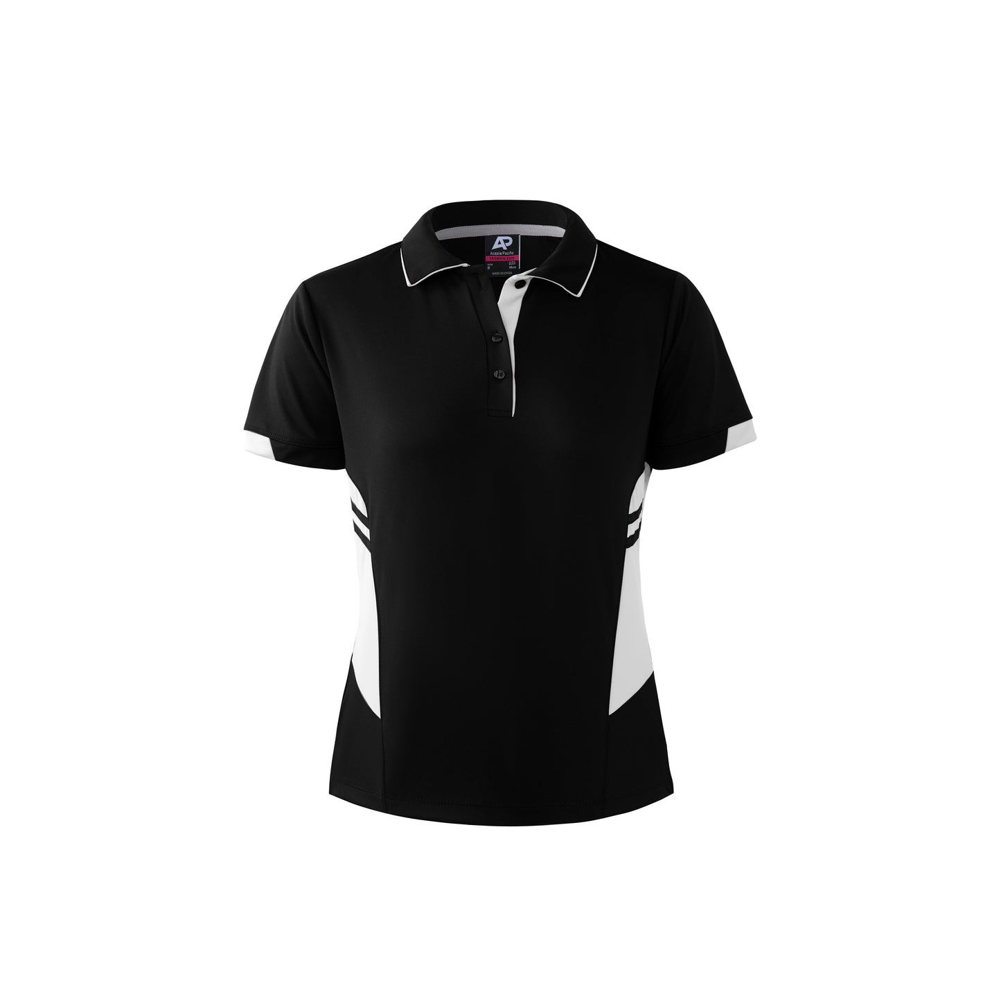 BLACK/WHITE - Tasman Lady Polos