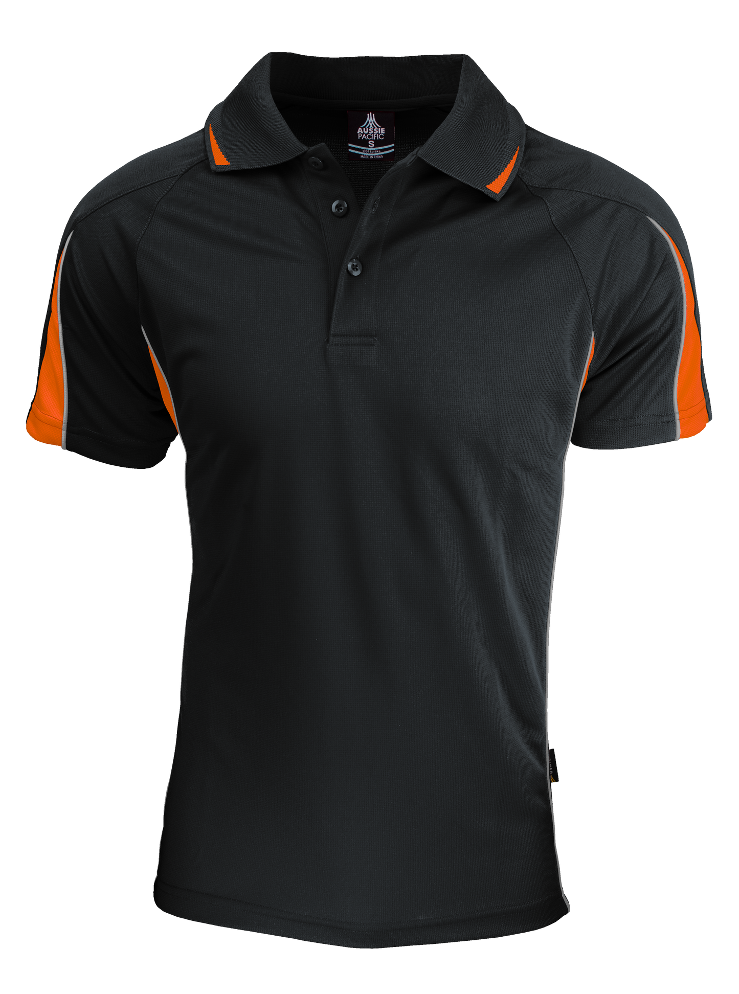 BLACK/ORANGE - Eureka Mens Polos