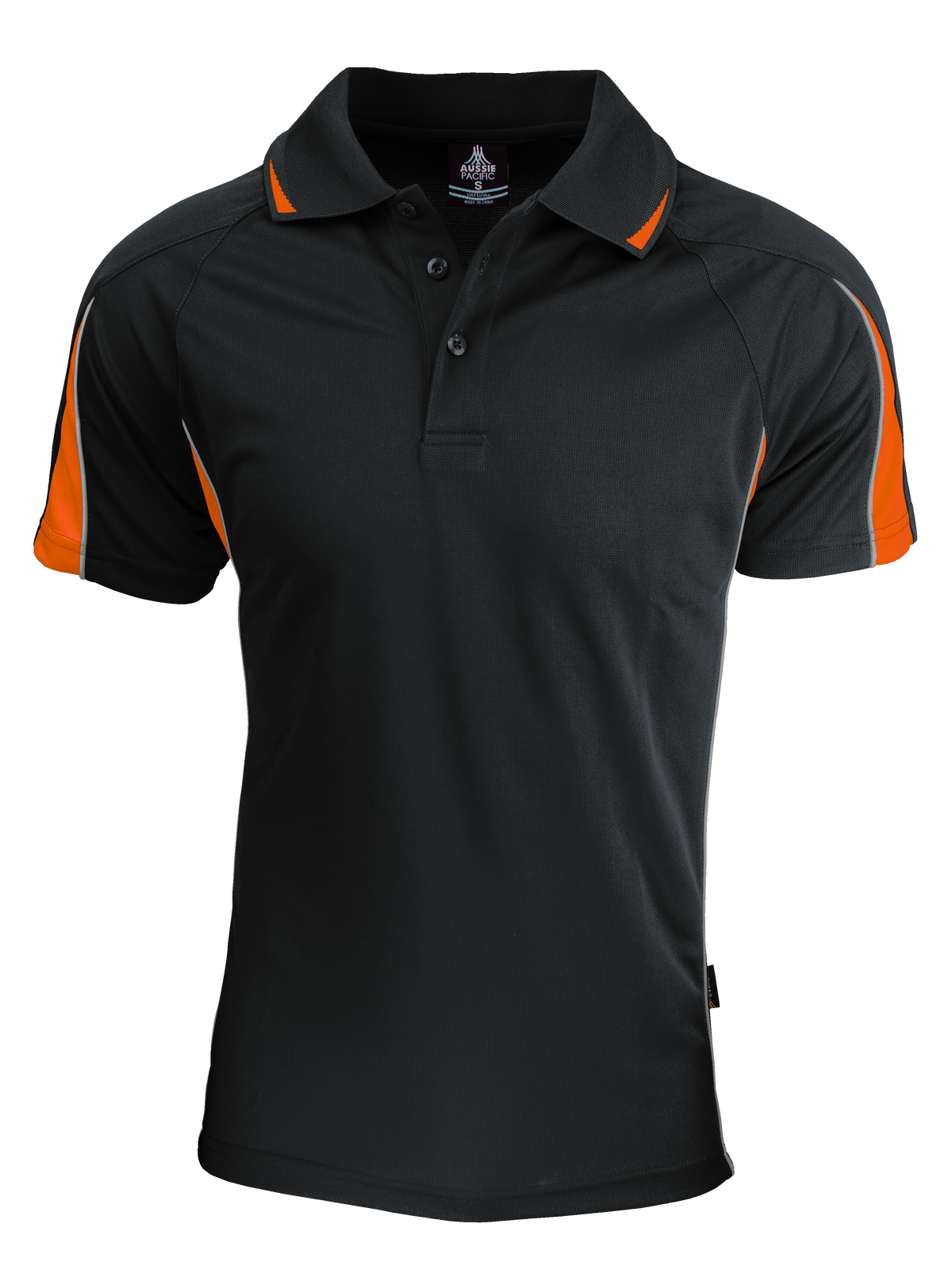 BLACK/ORANGE - Eureka Mens Polos