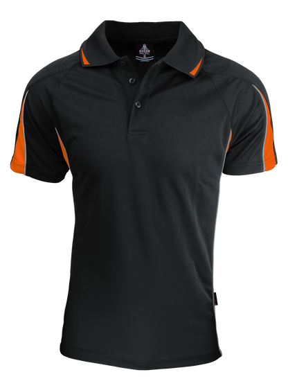 BLACK/ORANGE - Eureka Mens Polos
