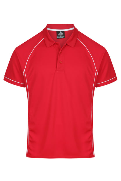 RED/WHITE - Endeavour Mens Polos