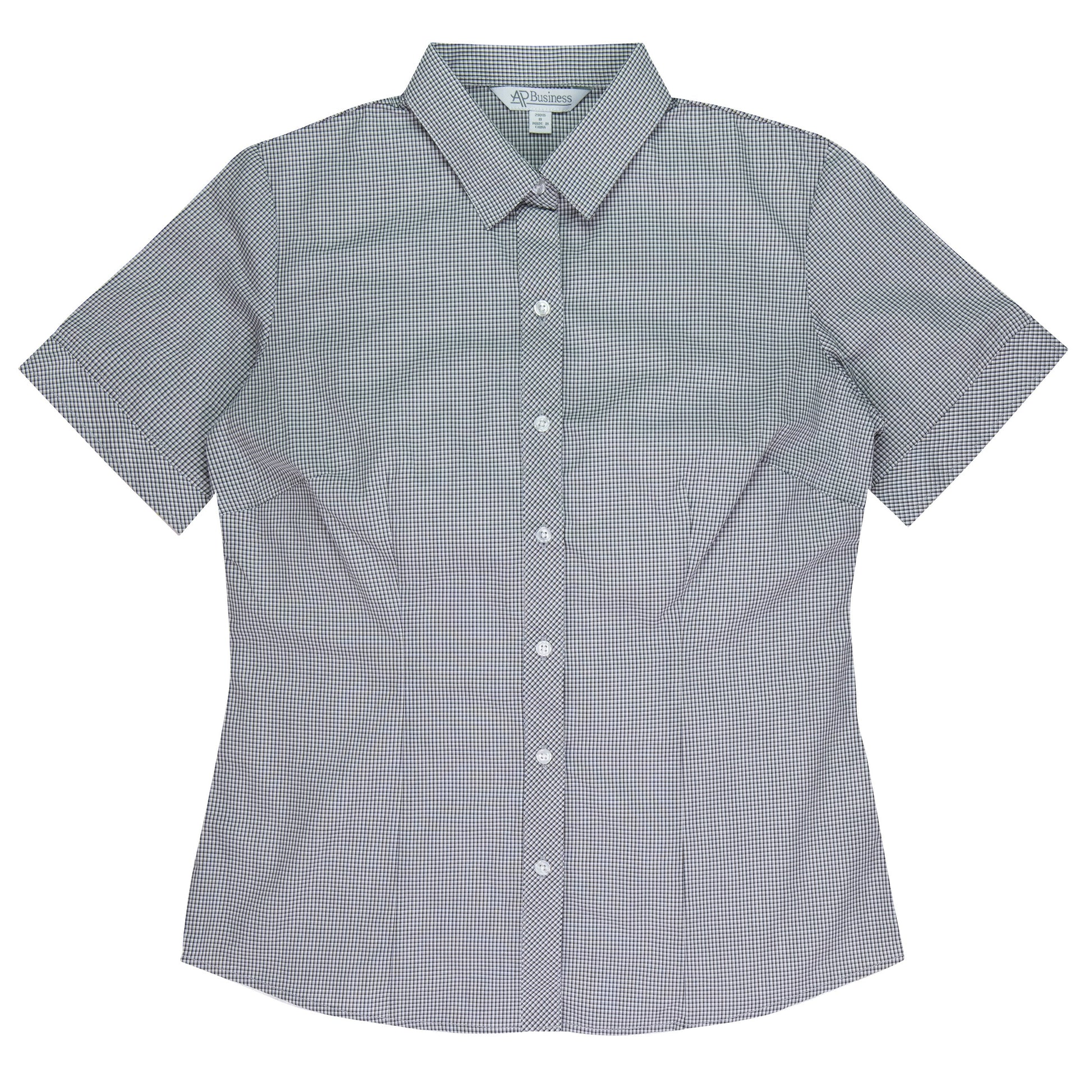 BLACK/WHITE - Toorak Lady Shirt Short Sleeve