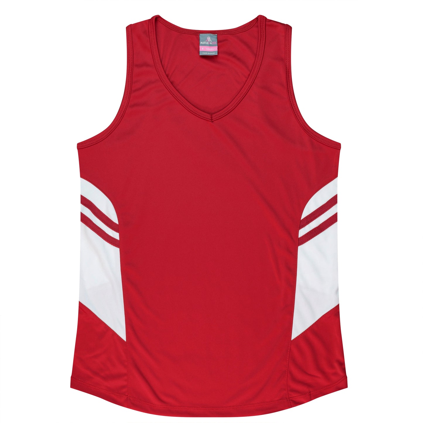 RED/WHITE - Tasman Lady Singlets
