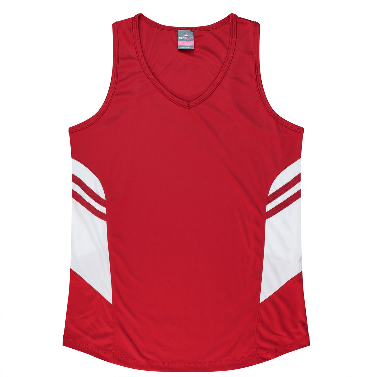 RED/WHITE - Tasman Lady Singlets
