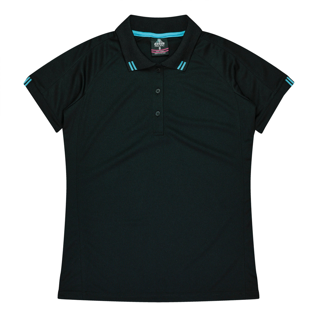 BLACK/TEAL - Flinders Lady Polos