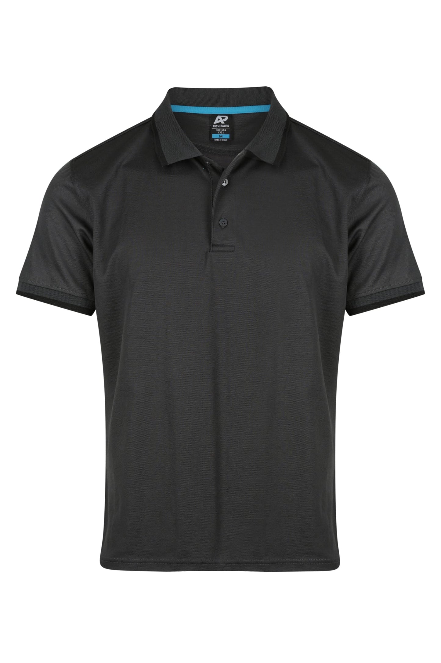 SLATE/BLACK - Portsea Mens Polos