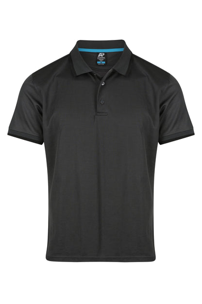 SLATE/BLACK - Portsea Mens Polos