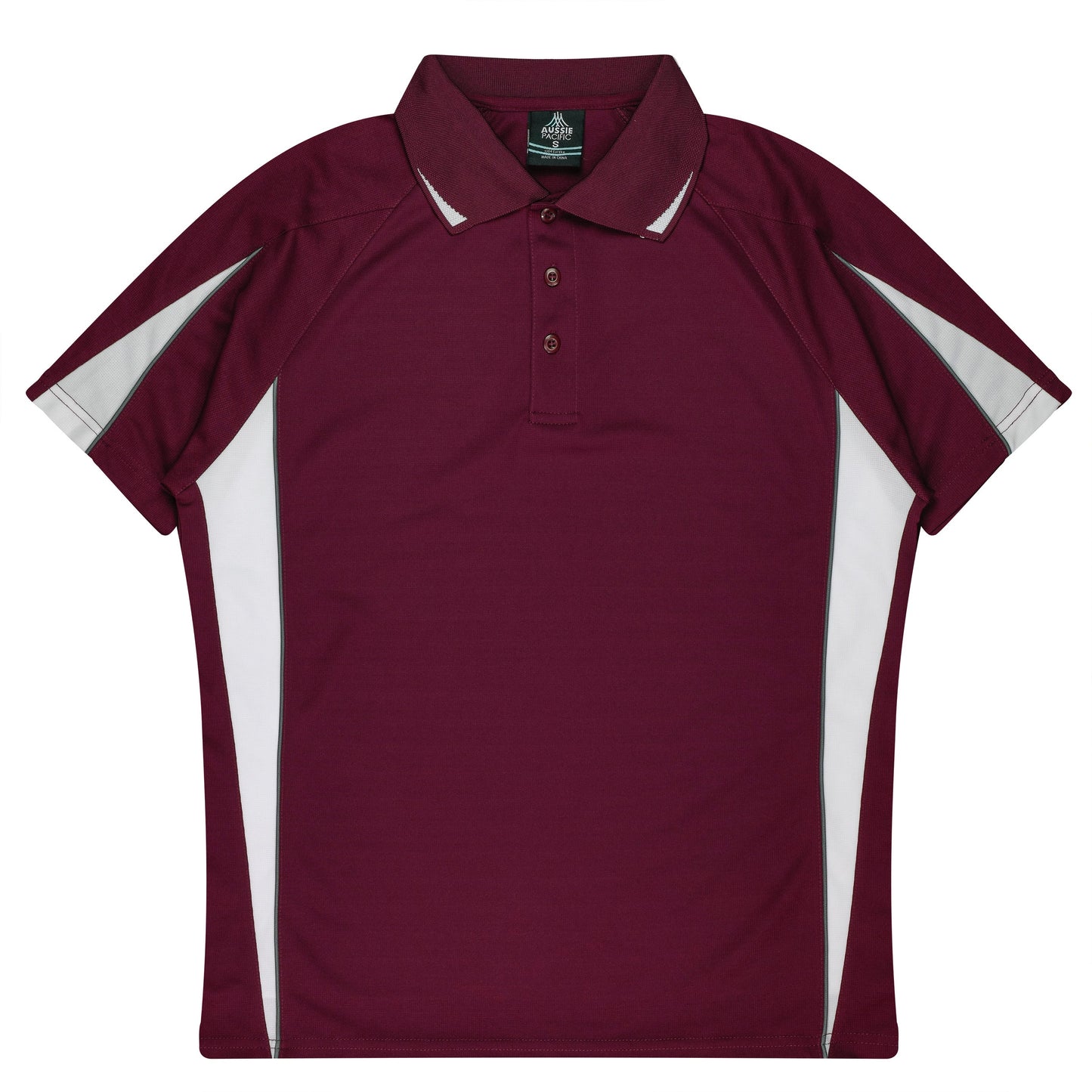 MAROON/WHITE - Eureka Kids Polos