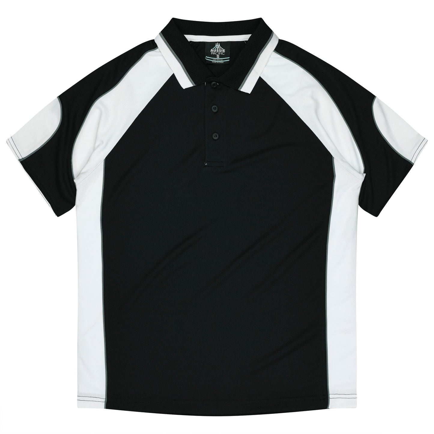 BLACK/WHITE - Murray Kids Polos