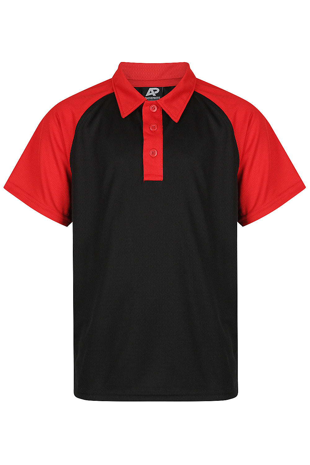 BLACK/RED - Manly Kids Polos