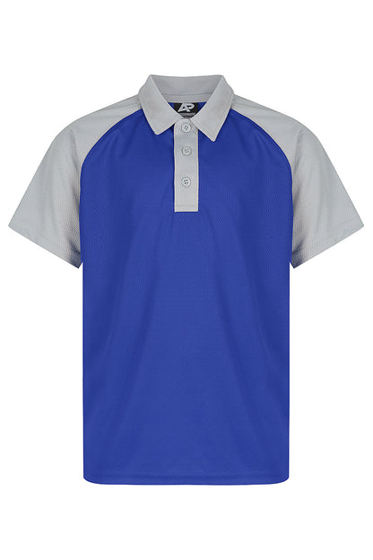 ROYAL/SILVER - Manly Kids Polos