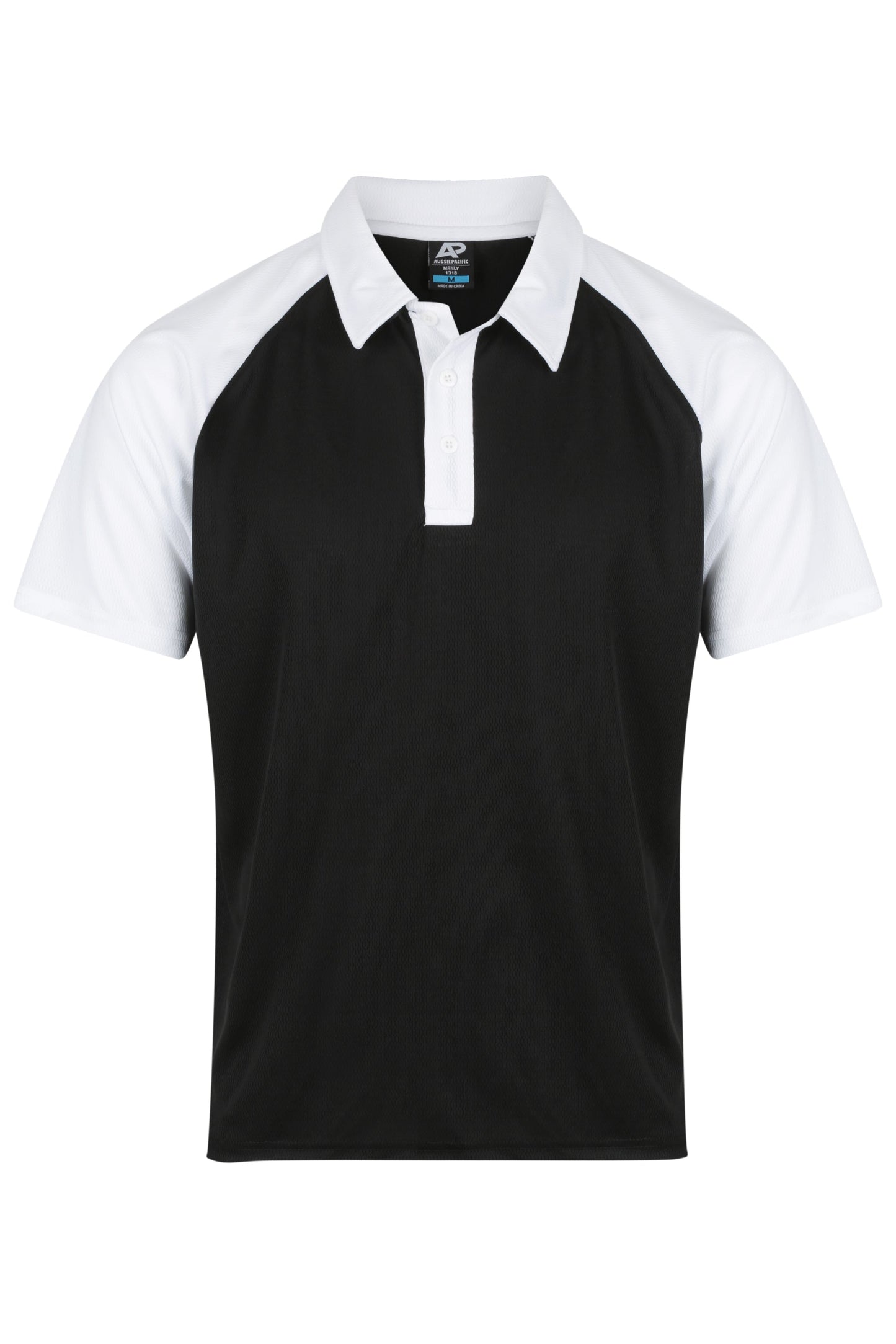 BLACK/WHITE - Manly Mens Polos