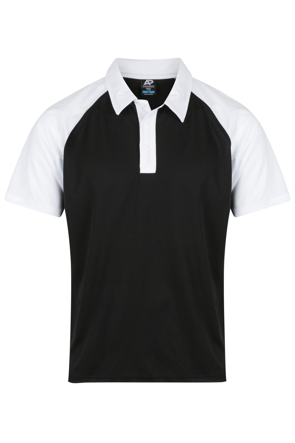 BLACK/WHITE - Manly Mens Polos