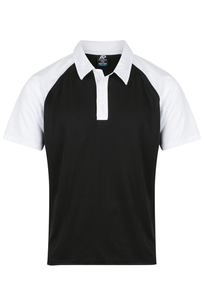 BLACK/WHITE - Manly Mens Polos