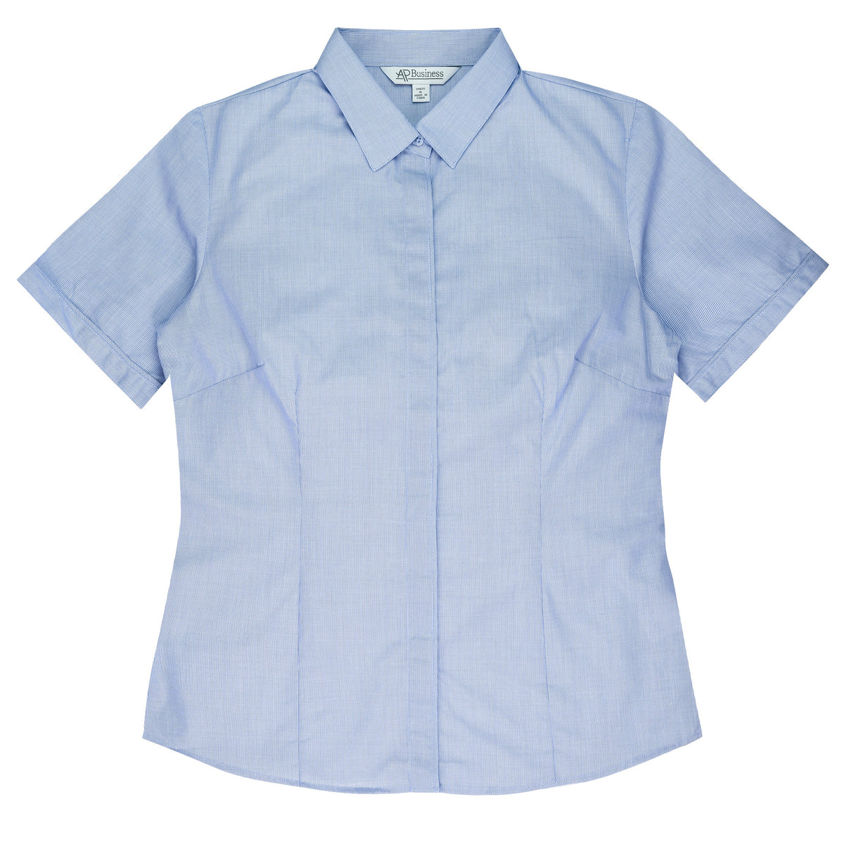 MID BLUE - Grange Lady Shirt Short Sleeve