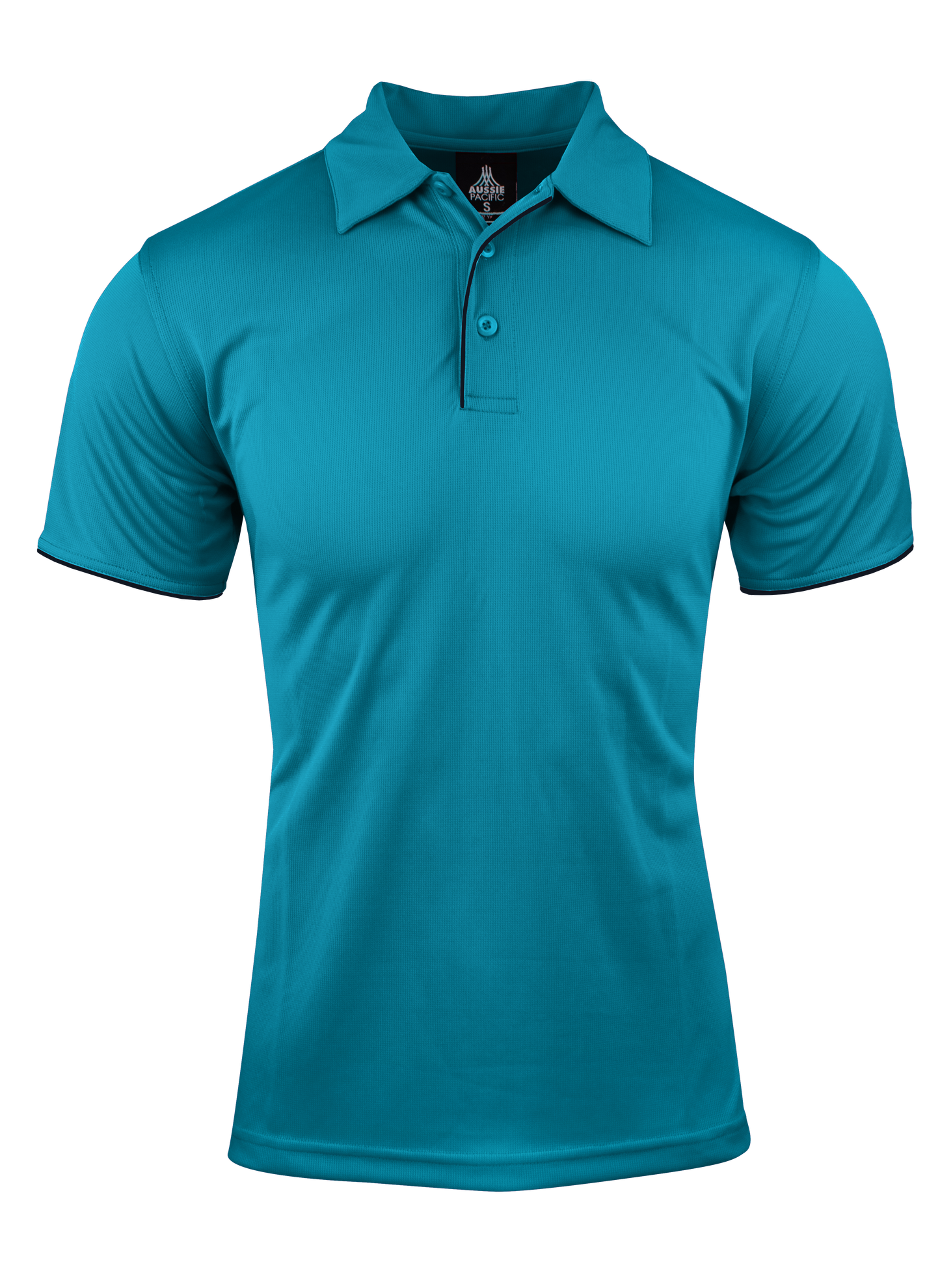 TEAL/BLACK - Yarra Mens Polos