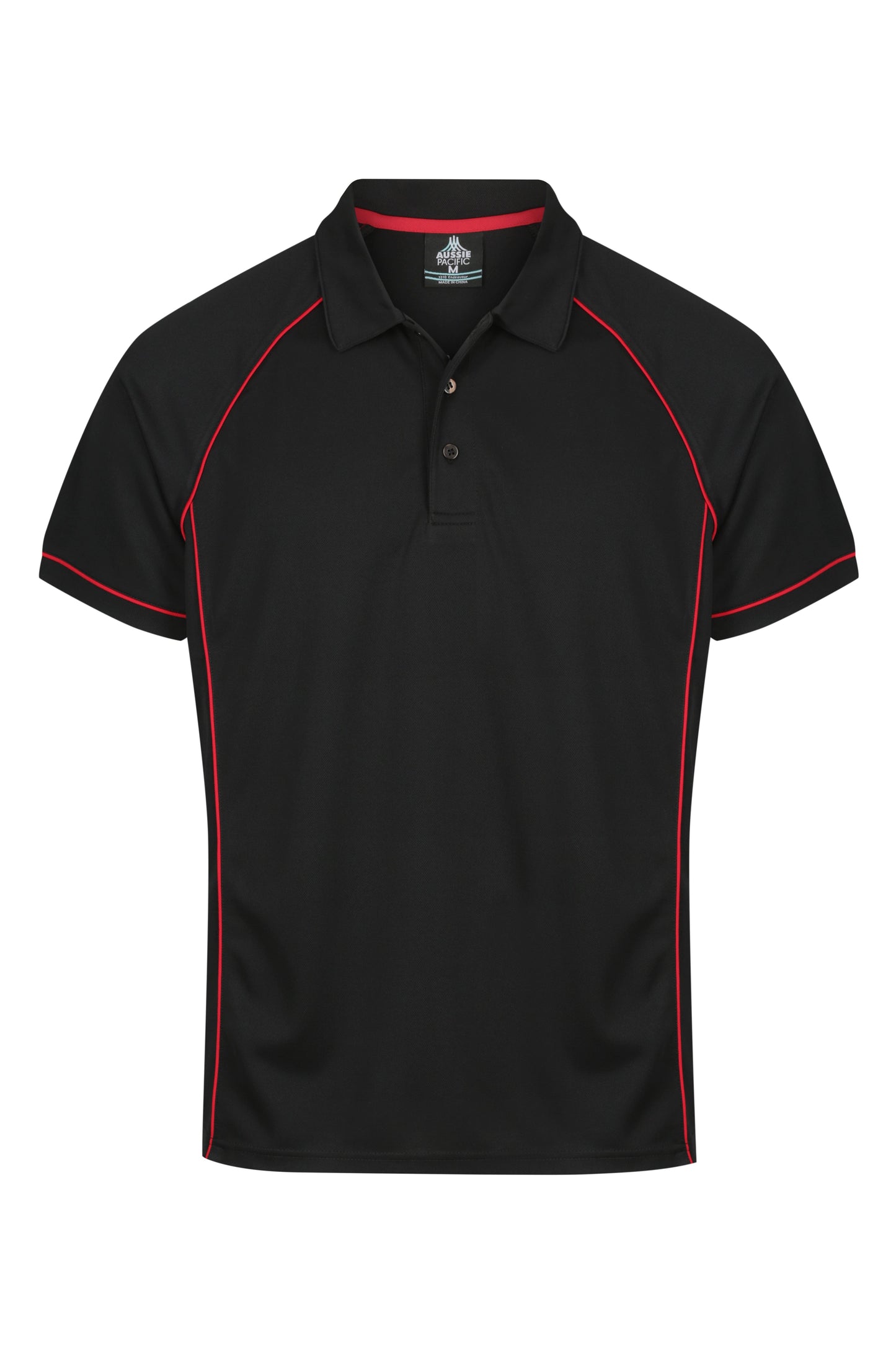 BLACK/RED - Endeavour Mens Polos