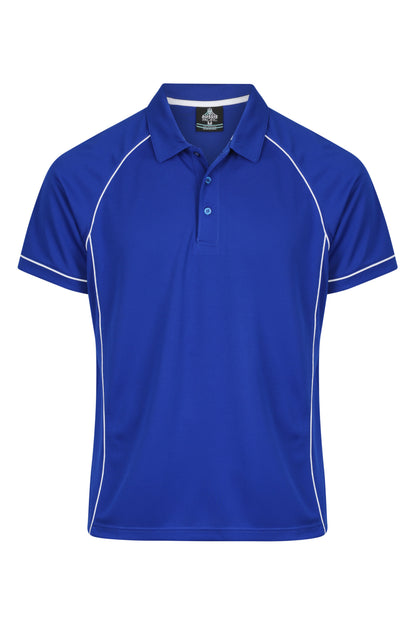 ROYAL/WHITE - Endeavour Mens Polos