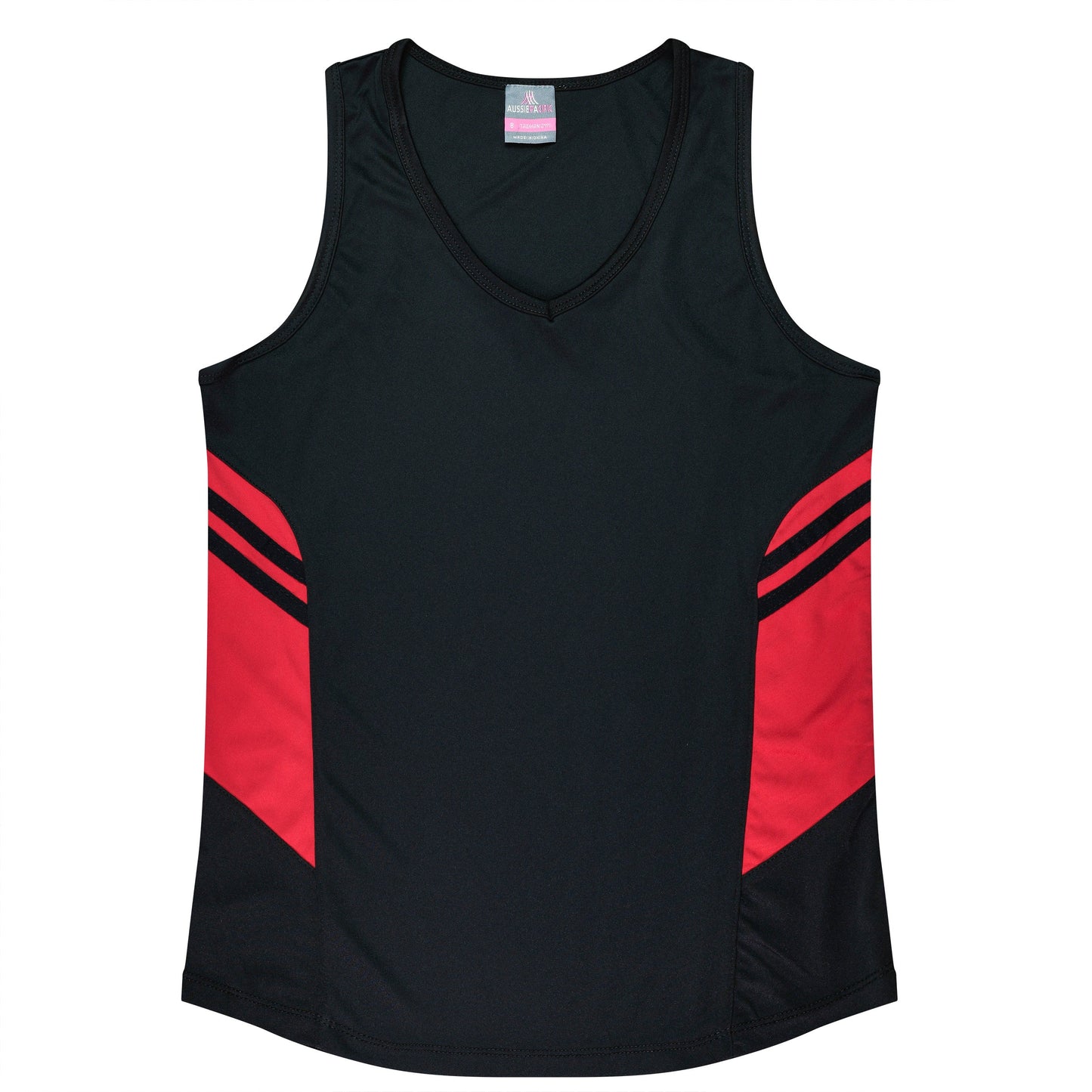BLACK/RED - Tasman Lady Singlets