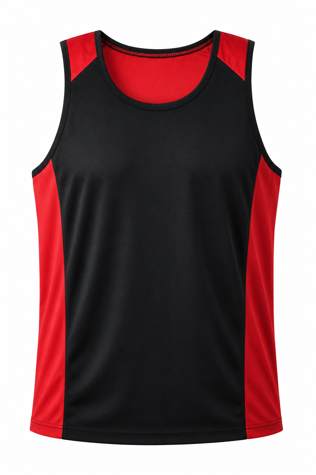BLACK/RED - Premier Mens Singlets