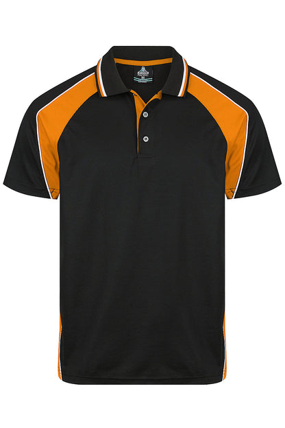 BLACK/ELECTRIC ORANGE/WHITE - Panorama Mens Polos
