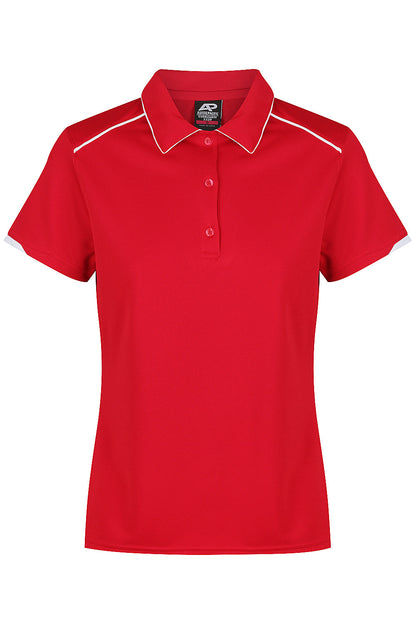 RED/WHITE - Currumbin Lady Polos