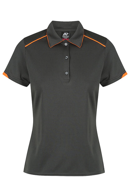 SLATE/HI VIZ ORANGE - Currumbin Lady Polos