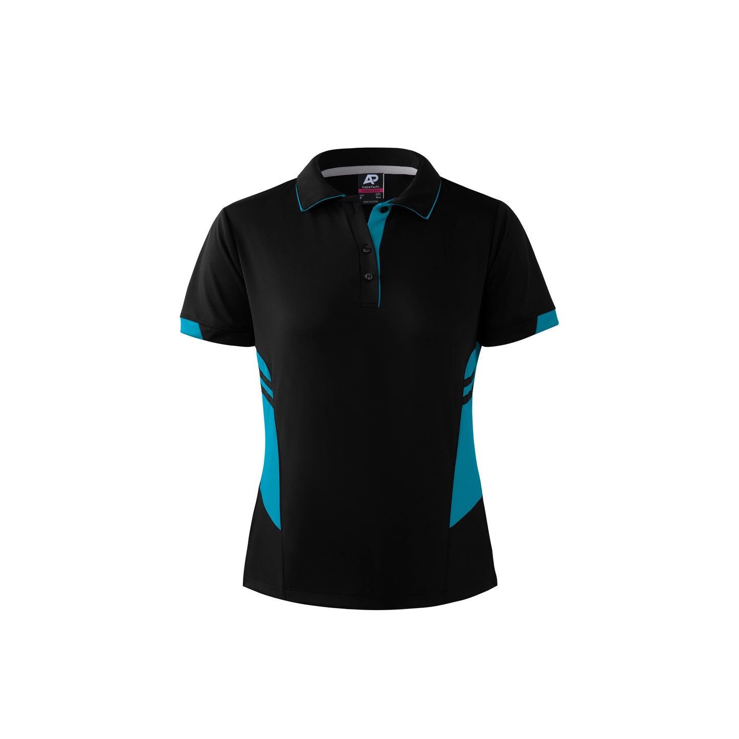 BLACK/TEAL - Tasman Lady Polos