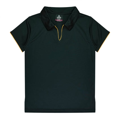 BLACK/GOLD - Yarra Lady Polos