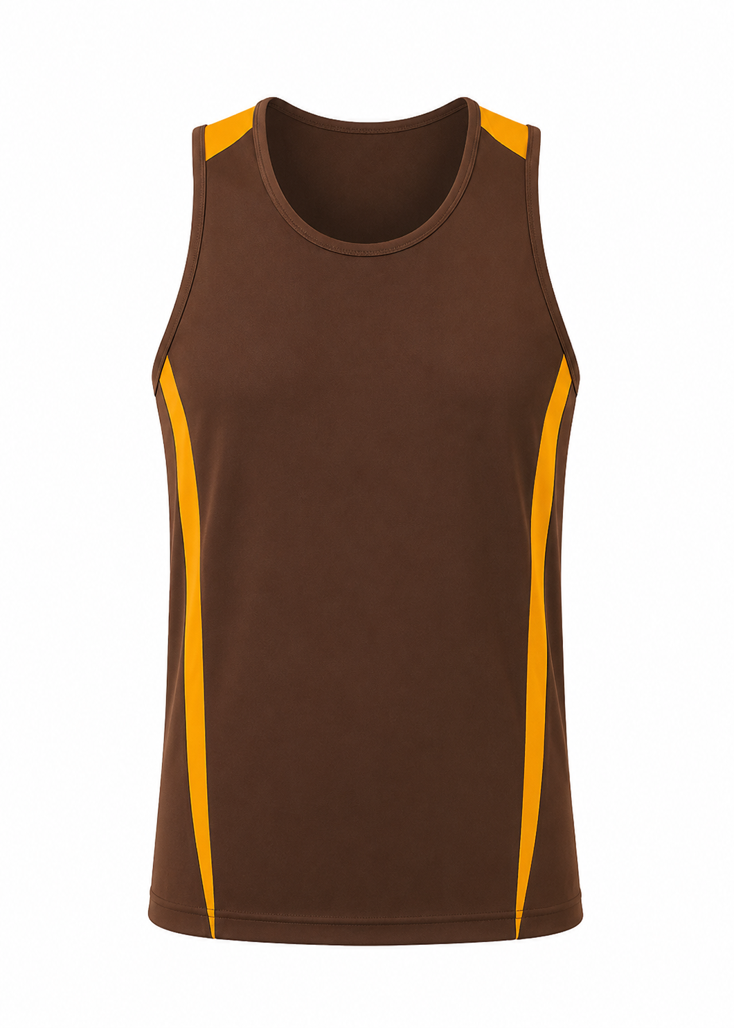 CHOCOLATE/GOLD - Eureka Mens Singlets