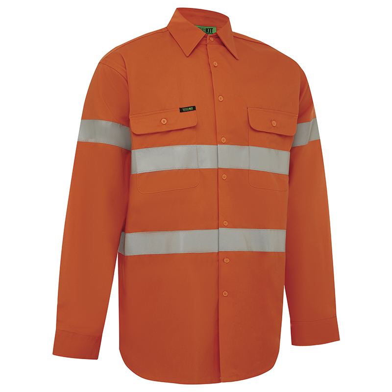 WORKIT Workwear Hi Vis 2 Tone Regular Weight Taped Shirt
