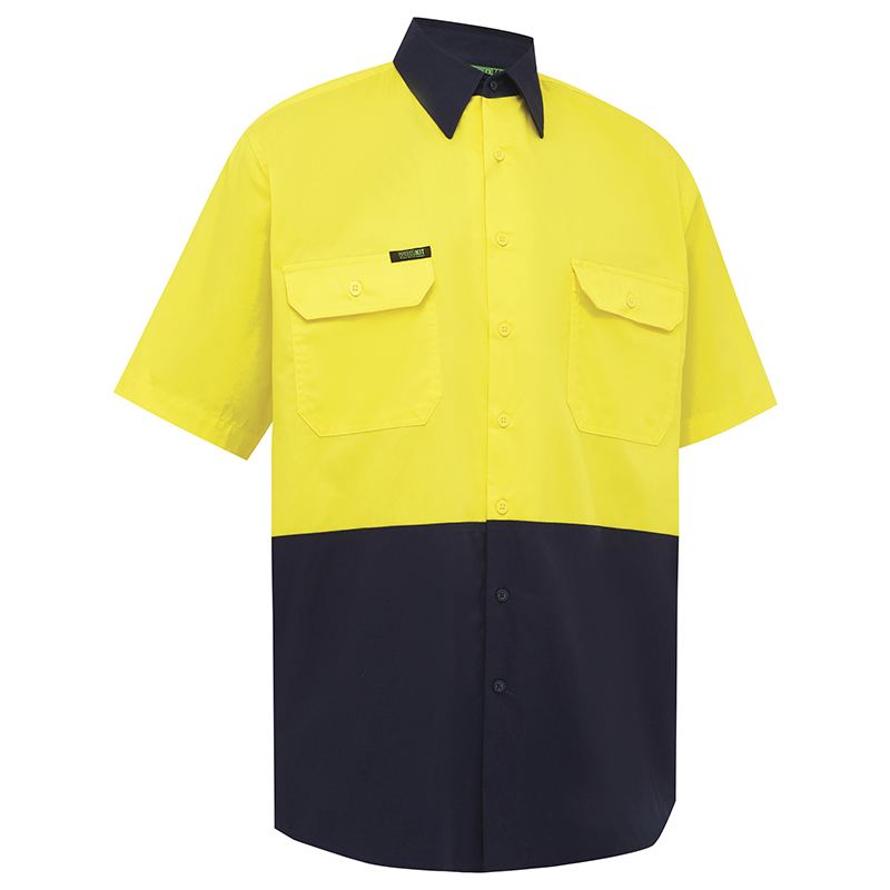 WORKIT Workwear Hi Vis 2 Tone Lightweight Short Sleeve Shirt