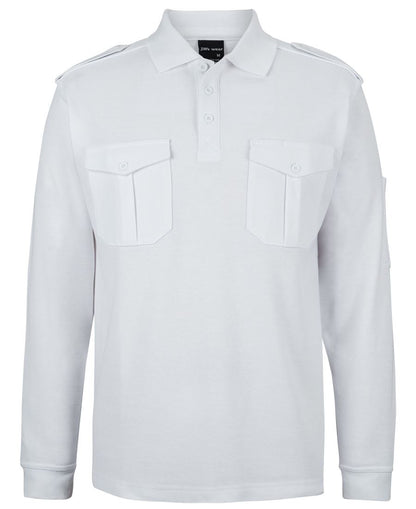 JB's L/S 250 Epaulette Polo Black -Xs