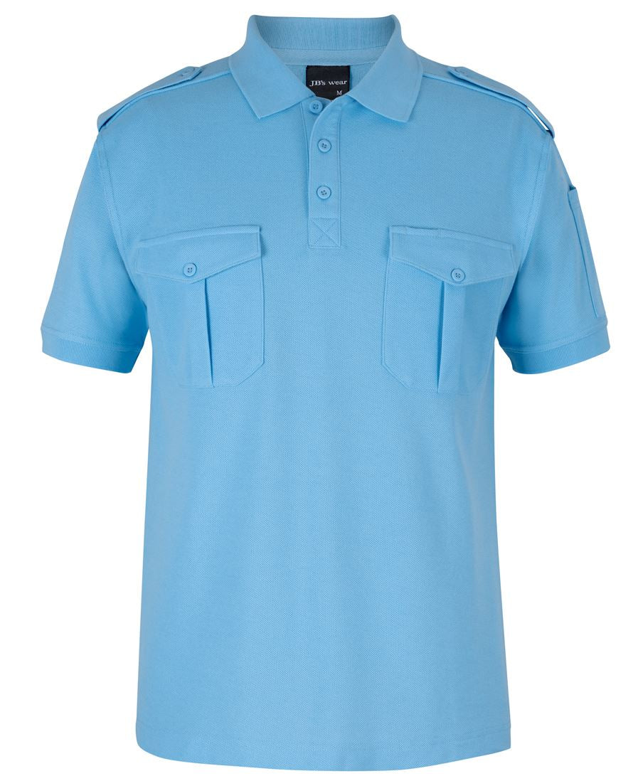 JB's S/S 250 Epaulette Polo Black -Xs