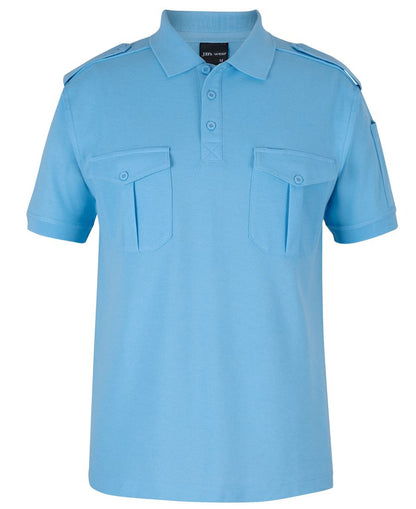 JB's S/S 250 Epaulette Polo Black -Xs