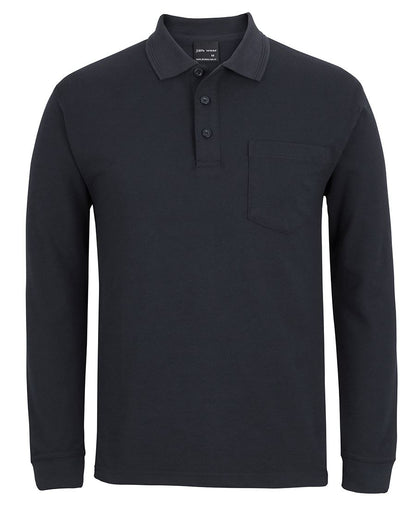 JB's 210 L/S Pocket Polo Black -3Xs