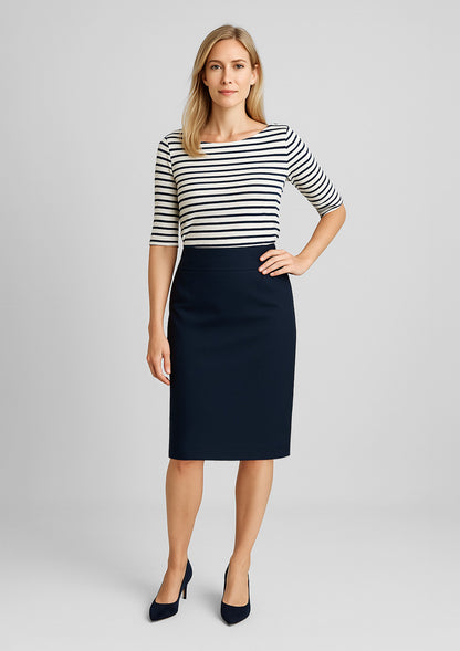 BizCorporate 24011 Womens Comfort Wool Stretch Relaxed Fit Lined Skirt