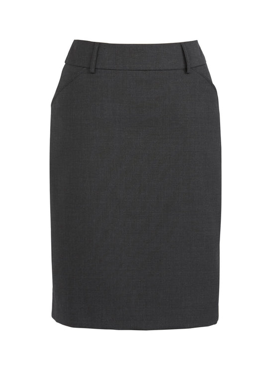BizCorporate 24015 Womens Comfort Wool Stretch Multi-Pleat Skirt