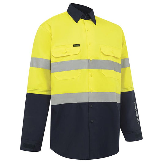 WORKIT Workwear Hi Vis Armadura Cut Protection Long Sleeve Taped Shirt
