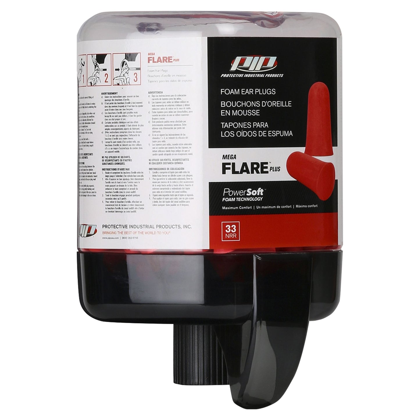 PIP Mega Flare Plus Earplugs Class 5 Uncorded Refill Canister