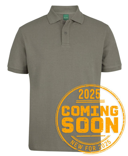 C of C 320G Popcorn Cotton Polo Black