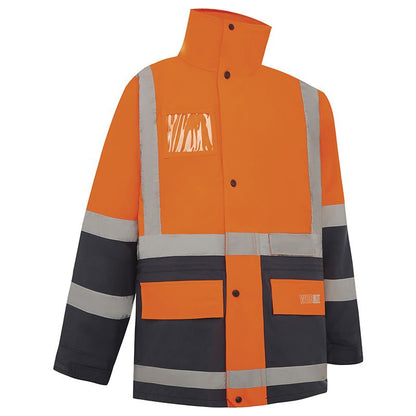 WORKIT Workwear Hi Vis 2 Tone 5 In 1 Waterproof Biomotion Taped Jacket