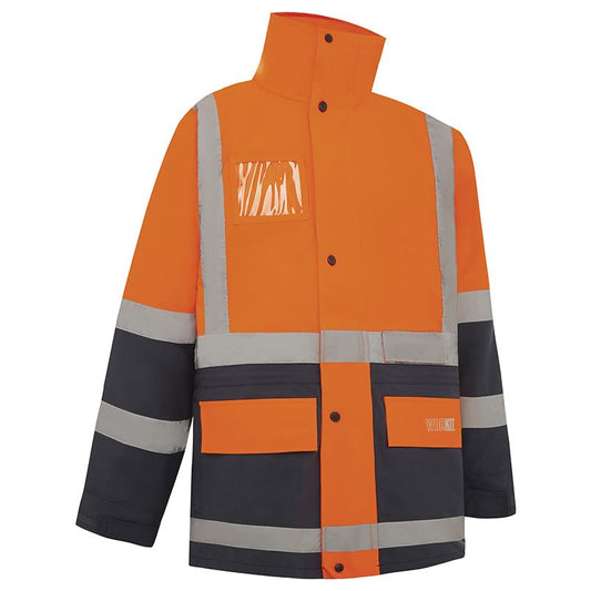 WORKIT Workwear Hi Vis 2 Tone 5 In 1 Waterproof Biomotion Taped Jacket