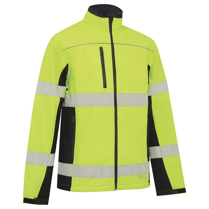 WORKIT Workwear Hi Vis Biomotion Taped Softshell Jacket