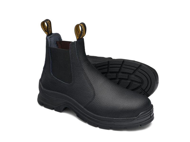 Blundstone 310 Black print leather elastic side safety boot