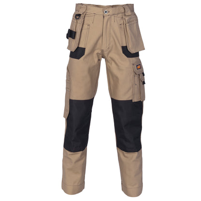 3337 Duratex Cotton Duck Weave Tradies Cargo Pants with twin holster tool pocket - knee pads not included