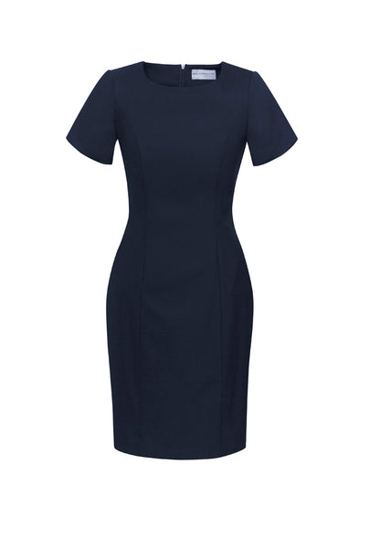 BizCorporate 34012 Womens Comfort Wool Stretch Short Sleeve Shift Dress